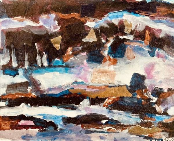 Hills of gold, on paper framed